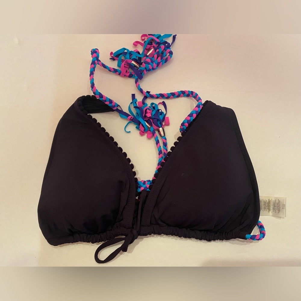 Bleu Rod Beattie Bikini Top Black Size 10 NWOT‎